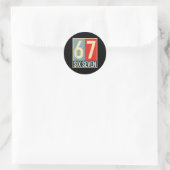 Sticker Rond Affiche de style 67 Meme Hope (Sac)