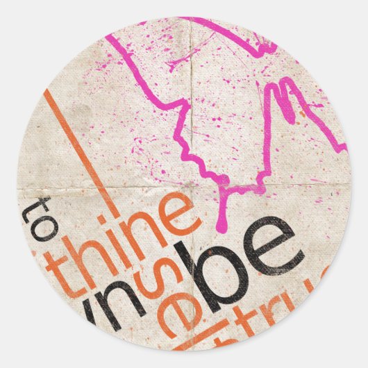 Sticker Rond Affiche motivationnelle (Devant)