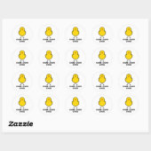 Sticker Rond Afficher Choir Chick (Feuille)