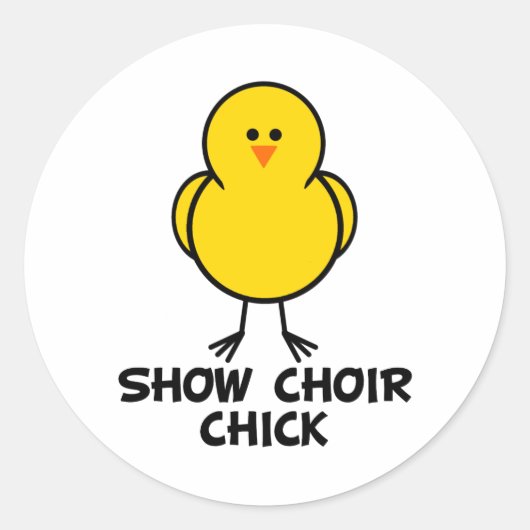 Sticker Rond Afficher Choir Chick (Devant)