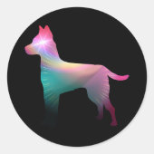 Sticker Rond Afficher le chien (Devant)