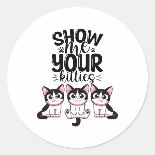Sticker Rond Afficher vos notes post-it Kitties (Devant)