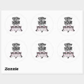 Sticker Rond Afficher vos notes post-it Kitties (Feuille)