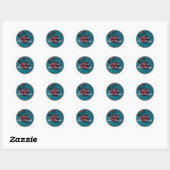 Sticker Rond affirmation de motivation sur l'acceptation de soi (Feuille)