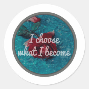 Sticker Rond affirmation de motivation sur l'acceptation de soi