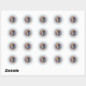 Sticker Rond Affirmation de soi, version la plus vraie, embrass (Feuille)