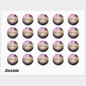 Sticker Rond Affirmation : Faites confiance à l'univers (Feuille)