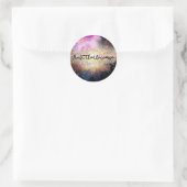 Sticker Rond Affirmation : Faites confiance à l'univers (Sac)