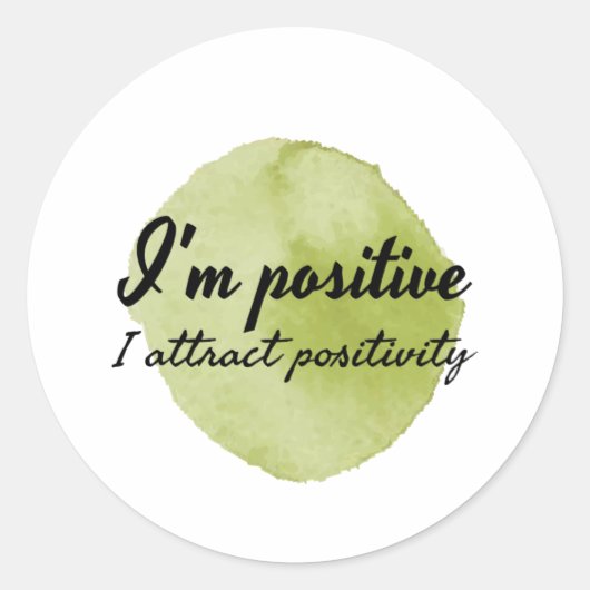 Sticker Rond affirmation motivationnelle d'acceptation personne (Devant)