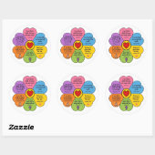 Sticker Rond Affirmations Bibliques (Feuille)