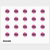Sticker Rond affirmations motivationnelles pour acceptation de  (Feuille)