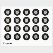 Sticker Rond Affirmations neurodivergentes prise de conscience (Feuille)