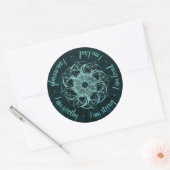 Sticker Rond Affirmations positives Mandala (Enveloppe)