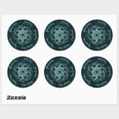 Sticker Rond Affirmations positives Mandala (Feuille)