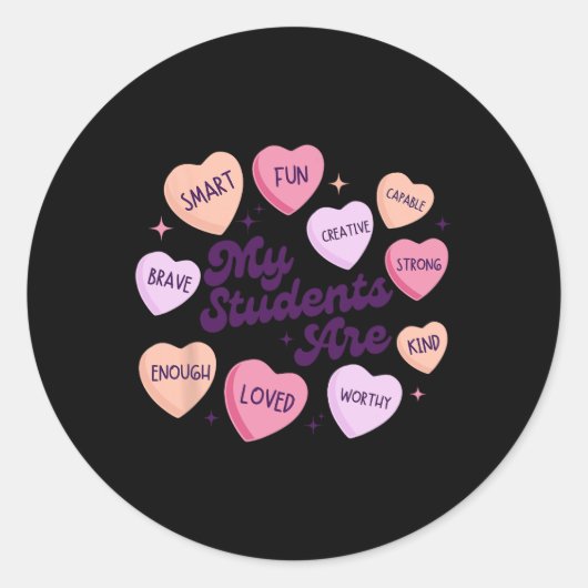 Sticker Rond Affirmations positives pour enseignants Saint-Vale (Devant)