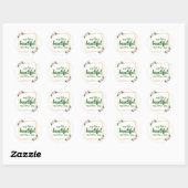 Sticker Rond affirmations positives pour l'acceptation du trava (Feuille)