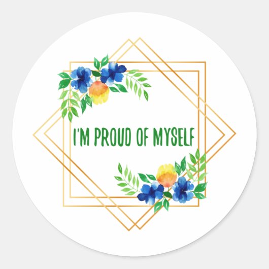 Sticker Rond affirmations positives pour le matin (Devant)