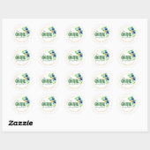 Sticker Rond affirmations positives pour le travail (Feuille)