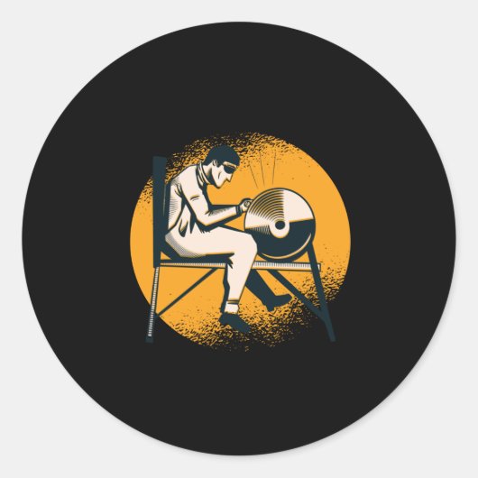 Sticker Rond Affûtage du couteau (Devant)