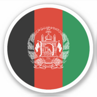 Sticker rond Afghanistan (ancien drapeau)