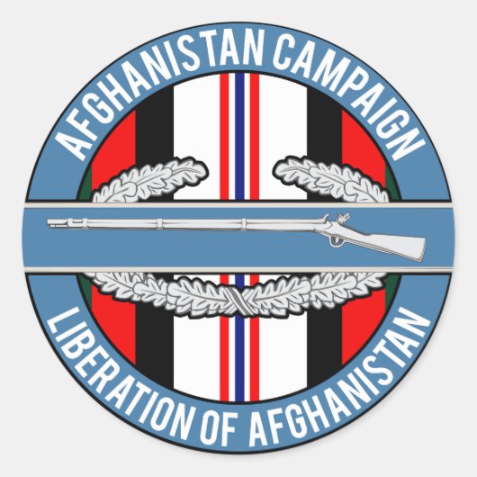Sticker Rond Afghanistan Libération CIB (Devant)