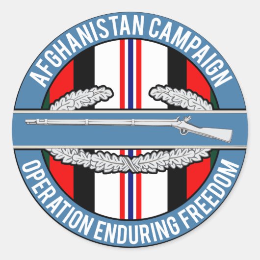 Sticker Rond Afghanistan OEF CIB (Devant)