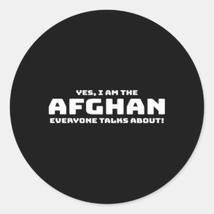Sticker Rond Afghanistan Patriotique Dire Pour L'Afghanistan
