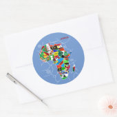 Sticker Rond Africa Map (Enveloppe)