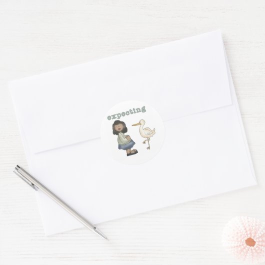 Sticker Rond Africain-Américain (Enveloppe)