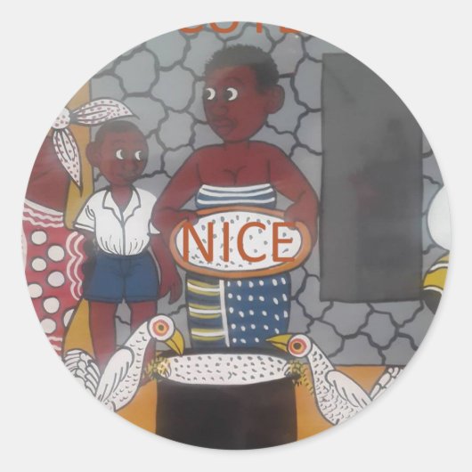 Sticker Rond Africain traditionnel Homestead Lifestyle (Devant)