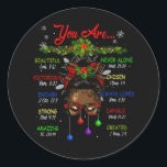 Sticker Rond African American Black Girl God Say I Am Christmas<br><div class="desc">Es-tu une princesse noire maladroite avec des cheveux naturels frits afro ? Si oui, ce mignon Afro-Américain Black Queens cheveux frisés naturel afro diva dames, tee filles est parfait pour vous. Amusant pour dame de la reine africaine sassy, fille qui aime son afro bouclé. cette mignonne femme aux cheveux bouclés...</div>