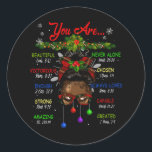 Sticker Rond African American Black Girl God Say I Am Christmas<br><div class="desc">Es-tu une princesse noire maladroite avec des cheveux naturels frits afro ? Si oui, ce mignon Afro-Américain Black Queens cheveux frisés naturel afro diva dames, tee filles est parfait pour vous. Amusant pour dame de la reine africaine sassy, fille qui aime son afro bouclé. cette mignonne femme aux cheveux bouclés...</div>