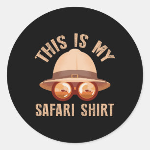 Sticker Rond African Safari Famille Vacances Zoo Animal Safari