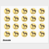 Sticker Rond African wild dog Wild Africa (Feuille)