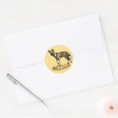 Sticker Rond African wild dog Wild Africa (Enveloppe)
