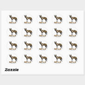Sticker Rond African wild dog Wild Africa (Feuille)
