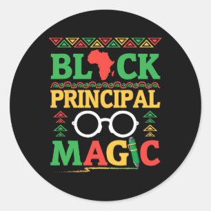 Sticker Rond Afrique Carte Stylo Livres Histoire Mois Noir Prin