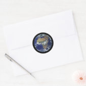 Sticker Rond Afrique de l'espace, satellite NASA (Enveloppe)