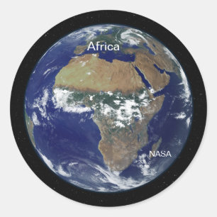 Sticker Rond Afrique de l'espace, satellite NASA