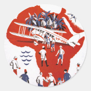 Sticker Rond ~ Afrique de voies aériennes de Wilson