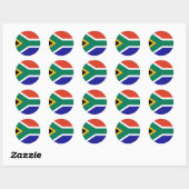 Sticker Rond Afrique du Sud (Feuille)
