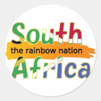 Sticker Rond Afrique du Sud : la nation arc-en-ciel