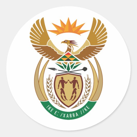 Sticker Rond Afrique du Sud ZA (Devant)