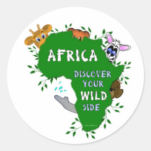 Sticker Rond Afrique sauvage