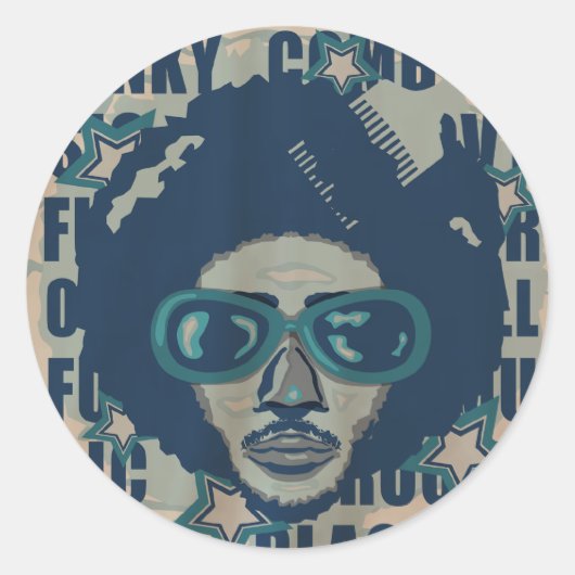 STICKER ROND AFRO (Devant)