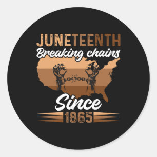 Sticker Rond Afro-Américain 1865 - Histoire noire lun