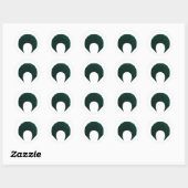 Sticker Rond Afro Cyan Le MUSÉE Zazzle Cadfts (Feuille)