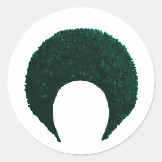 Sticker Rond Afro Cyan Le MUSÉE Zazzle Cadfts (Devant)