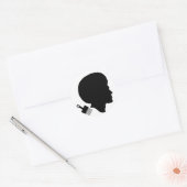 STICKER ROND AFRO MAN CLASSIQUE SILHOUETTE (Enveloppe)