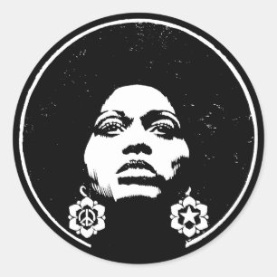Sticker Rond Afro Power